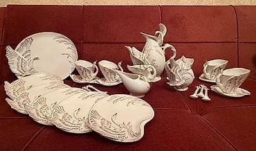diana heykeli: Çay dəsti, rəng - Ağ, Farfor, 6 nəfərlik — 1