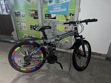 Velocruz dağ velosipedi - Rəng: qara gövdə, çoxrəngli