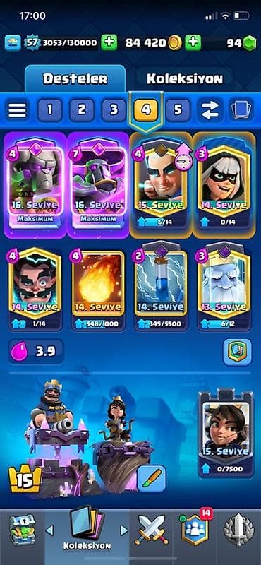 Clash Royale hesabı – yüksək səviyyəli kolleksiya və güclü destələr — 1