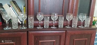 Qədəhlər, rəng - Ağ, Xrustal