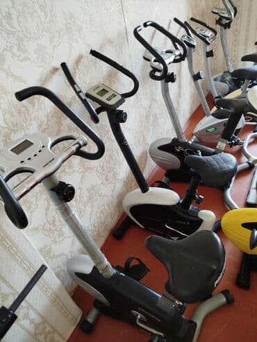 Nərdlər: Bir neçə ədəd Proton markalı şaquli velotrenajor. Üzərində məlumat — 1