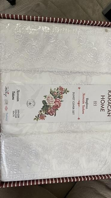 kibrit qutusu: KARACAN HOME – Ranforce Nevresim Dəsti (Turkey) İstifadə edilməyib — 2