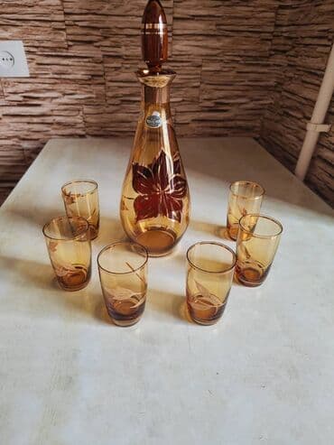 qab dəstləri: Cexslovakiyanin BOHEMIA firmasi 6 neferlik kanyak desti, heç — 1