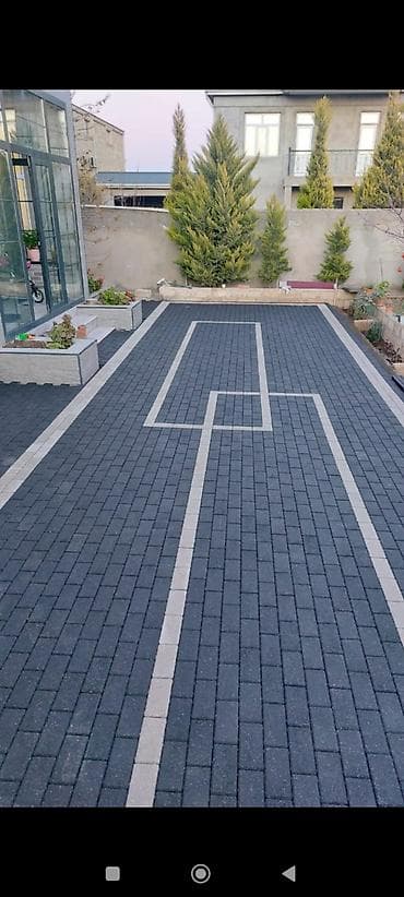 daş kubik olcusu: Beton dekorativ tamet döşəmə - Material: vibro-press beton tamet (daş — 6