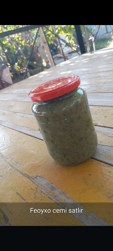 Чай, кофе, напитки: Feoyxo (feyxoa) cemi - Şüşə banka: metal qapaqlı - Tərkib: feoyxo — 1