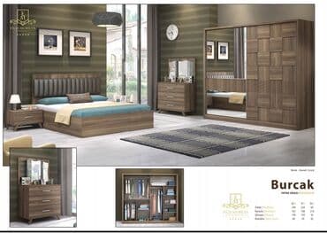 угловая тумба: Двуспальная кровать, 2 тумбы, Турция, Новый — 1