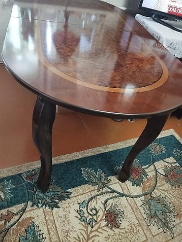 Мебель: Oval formal yemək masası - Material: təbii ağac və dekorativ şpon — 2