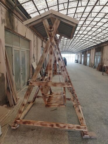 Bağ, çöl mebeli: Skamya-yelləncəl, Zontikli, Taxta — 5