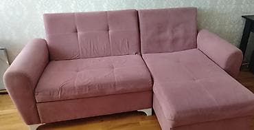 künc divanar: Künc divan – pudra/çəhrayı rəngdə, uzunluğu 2.10sm. Endirimli 120 yə — 3