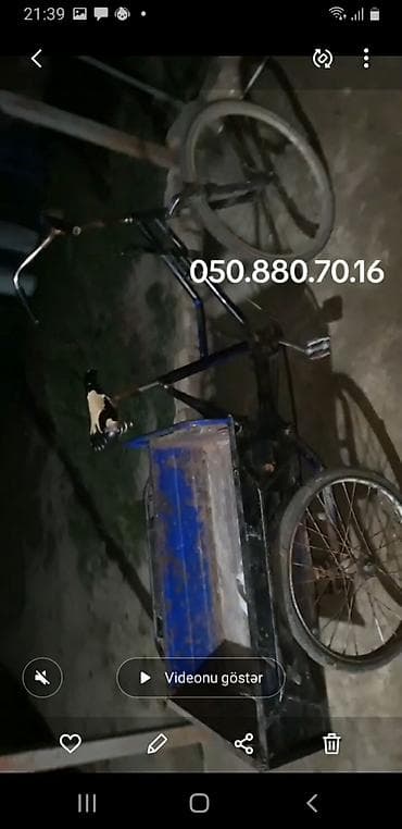 ucuz sobalar: Yükdaşıma üçtəkərli velosiped (kargo velosipedi) - Pedalla idarə — 2