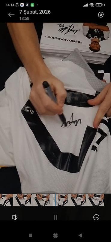 beşiktaş forma satışı: Imzali forma mateus silva leandro andrade aboubakar emin mahmudov — 3