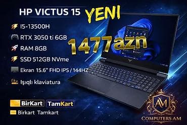 notebook ram 8: HP Victus, 15.6 ", Intel Core i5, 512 GB — 1