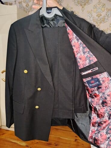 yuxuda sırğa hədiyyə almaq: Ramzotti kişi dəsti – klassik qara rəngdə şık ikicərgəli pencək və — 2