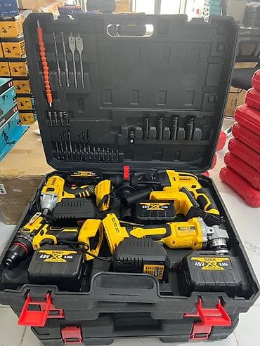 Alət dəstləri: Dewalt üslubunda çoxfunksiyalı akkumulyatorlu alət dəsti, sərt plastik — 1