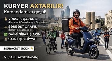 bakida gunluk is elanlari: Moto-kuryer tələb olunur, Təcrübəsiz — 1