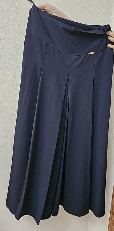 beli: Qadın ətək-şalvar (culottes), tünd göy rəng,ölçü 44 - Model: geniş — 1