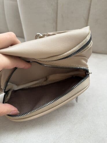 сумка на плечо: (1+1) Unisex bel/çiyin çantaları – 2 rəng: qara və bej — 6