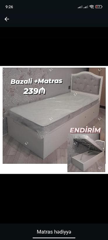 Yeni, Təknəfərlik çarpayı, Bazalı, Matras ilə, Siyirməsiz lalafo.az -da Yeni, Təknəfərlik çarpayı, Bazalı, Matras ilə, Siyirməsiz