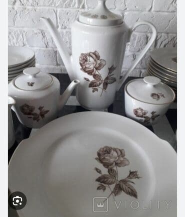 zerif cay detox: Çay dəsti, rəng - Ağ, Farfor, 6 nəfərlik, Almaniya — 1