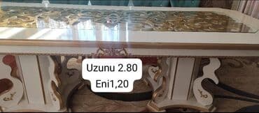 taxta palet satışı: Qonaq masası, Açılmayan, Şüşə, Dördbucaq masa — 1