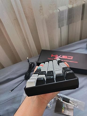oyun yazma: HKSD mexaniki oyun klaviaturası – 65% kompakt ölçü, USB‑C qoşulma — 3