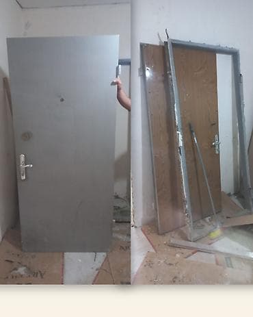 işlənmiş seyflər: Demir seyf qapi 90/200. Bina evinde olub hec bir problemi yoxdur agir — 1