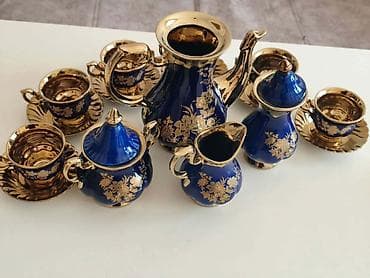 mis samovar satilir: Qəhvə dəsti, rəng - Göy, Farfor — 2