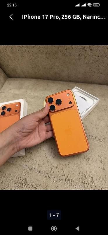 Elektronika: IPhone 17 Pro Max, 256 GB, Narıncı, Zəmanət, Simsiz şarj, Face ID — 5