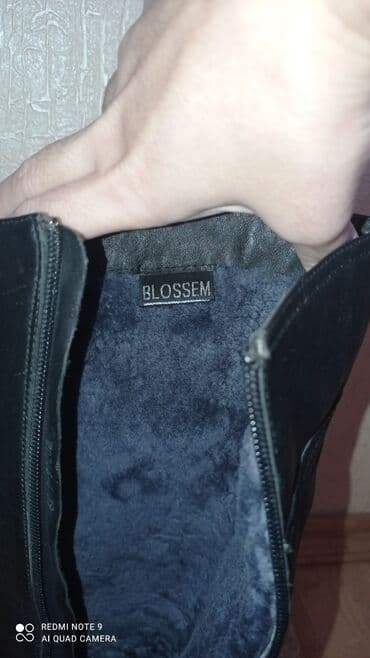 Бусы: Ботфорты, Burberry, Размер: 39, цвет - Черный, Б/у — 4