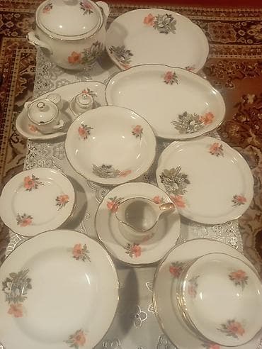 nahar servisi: Nahar dəsti, rəng - Ağ, Farfor — 2