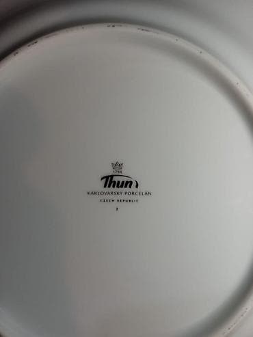 cex xrustali: Boşqablar, 1 əd, rəng - Qızılı, Farfor, Çexiya — 4