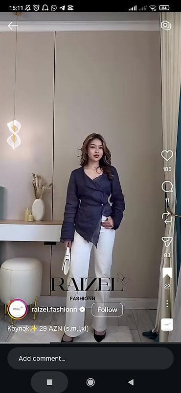 dini şekiller: Məhsul: Qadın köynəyi Təsvir: - Asimmetrik kəsimli, V-yaxa dizayn - — 1