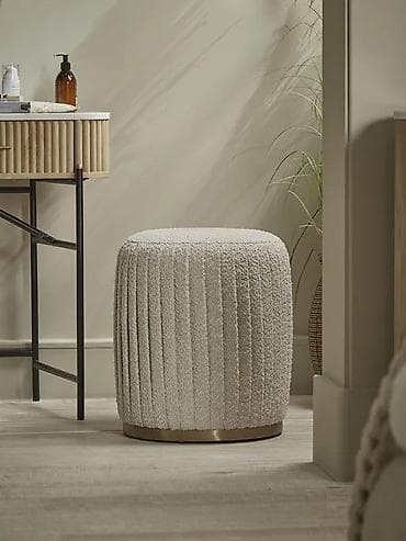 Pufik oturacaq, Vеlur parça, rəng - Boz