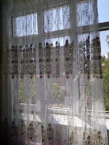 ev pərdələri: İşlənmiş, Tül, rəng - Ağ, Ünvandan götürmə — 2
