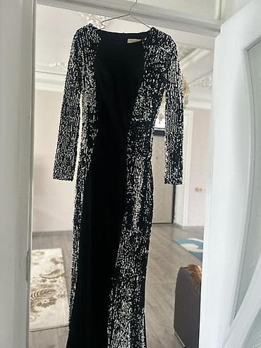 vilyur donlar: Qara ziyafət donu – payetli detallarla - Model: Uzun ziyafət/libas - — 1