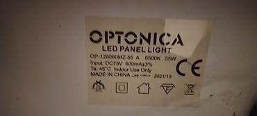 Optonica LED Panel Light – tavan panel işıqlandırma Model