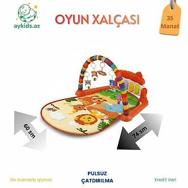 oyuncaq qız üçün: 👶🎹 Piano Fitness Rack – Musiqili və İnteraktiv Körpə Oyun Xalçası — 1