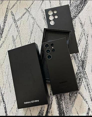 Samsung Galaxy S23 Ultra, 256 GB, rəng - Qara, Simsiz şarj