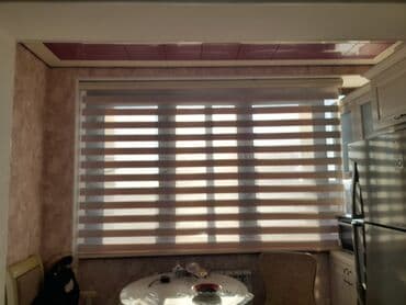 Занавески и тюли: Zebra tipli jalüz pərdələr - İkiqat qatlı zebra mexanizmi: şəffaf və — 3