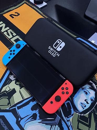 joy mini: Nintendo Switch OLED 64Gb+128Gb SDcard Case+antiudar hediye Karobkasi — 2