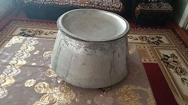 İşlənmiş, Aş qazanı, rəng - Gümüşü, Alüminium, Azərbaycan