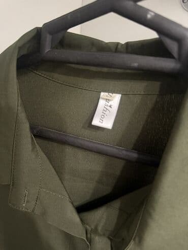 Kişi ayaqqabıları: Zeytun-yaşıl rəngdə qadın köynəyi - Brend: Fashion (etiketdə — 2