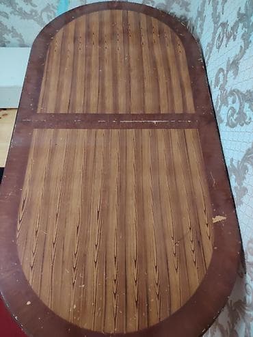 tekerli stul: Qonaq masası, Taxta, Oval masa — 1