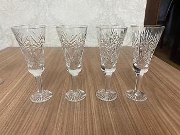 dekor qrup: Qədəhlər, Xrustal, 8 ədədli dəst — 2