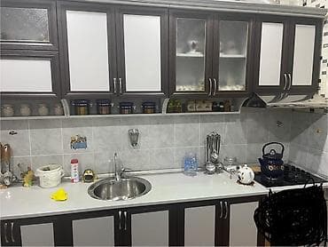 qatlanan stol: Mətbəx mebeli dəsti - Üslub: müasir-klassik kombinasiya, tünd qəhvəyi — 2