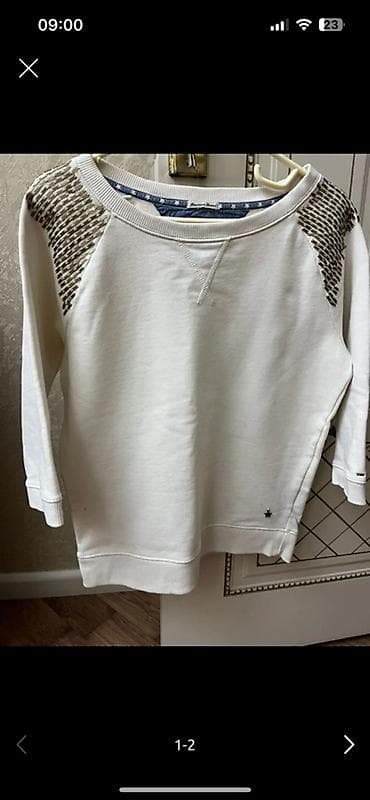 milli paltarlar: Svitşot, Tommy Hilfiger, M, rəng - Ağ — 1