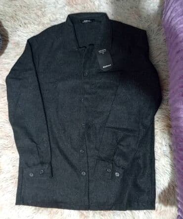 Рубашки: Мужская рубашка, M, цвет - Серый — 2