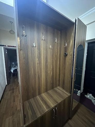 İşlənmiş, 2 qapılı, Güzgülü, Qəhvəyi, Açılan, Düz dolab — 2