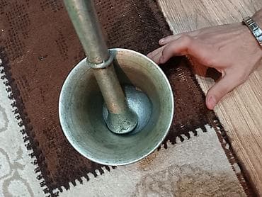 sarımsaq: SSRİ dövrünə aid, orijinal və dözümlü metal həvəngdəstə satılır — 4