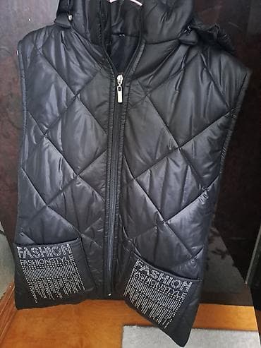 Qadınlar üçün qara rəngli qolsuz şişmə jilet. - Diamond (romb)